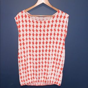 LOFT cap sleeved shirt w elastic hem